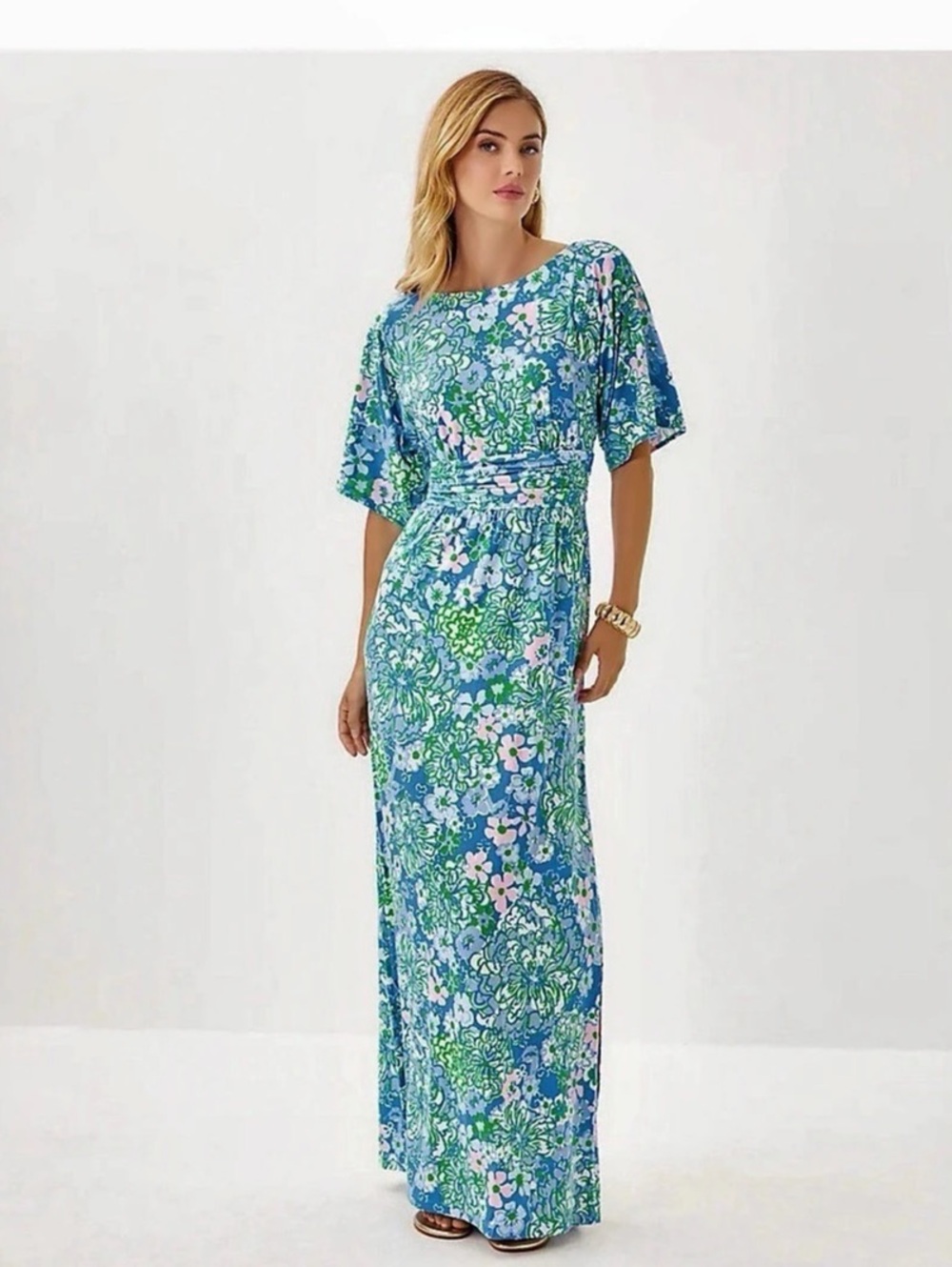 Lilly Pulitzer UPF 50+ Sophiletta Short Sleeve Maxi Dress Sophiletta Short